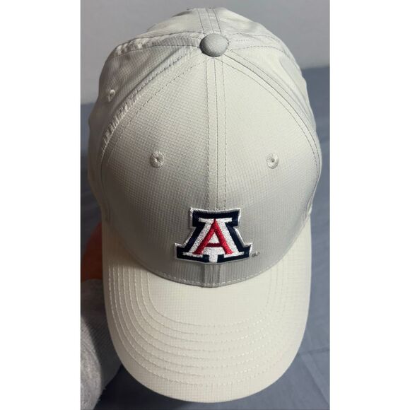 University of Arizona Nike Dri-fit Club Cap Adjustable Breathable White/Tan Hat - Picture 3 of 10
